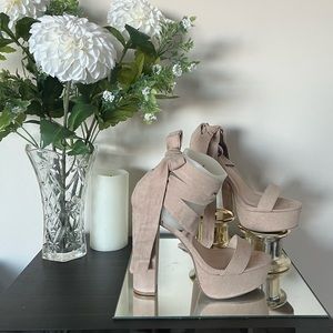 Fashion Nova beige plot twist heel